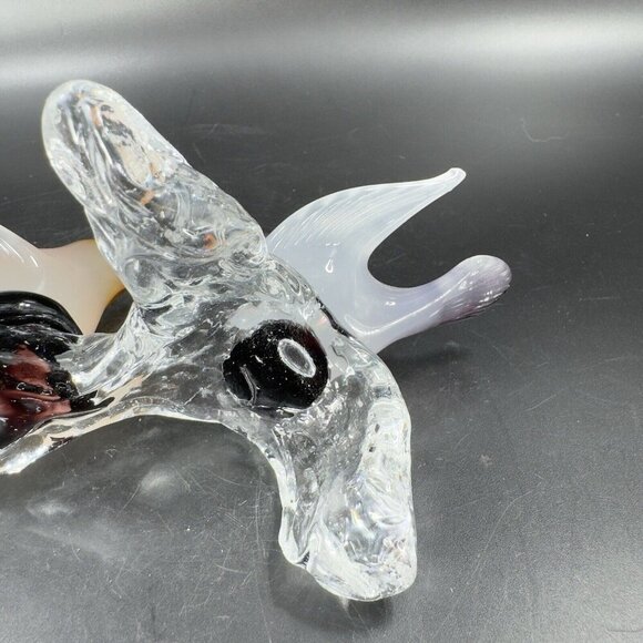 Venetian Italian Glass Love Birds Figurine Decor Opaline Glass Hand Made AS IS - Picture 10 of 16